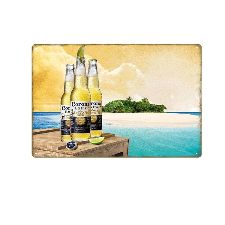 Seaside Beer - Metal Sign - 7.9x11.8in