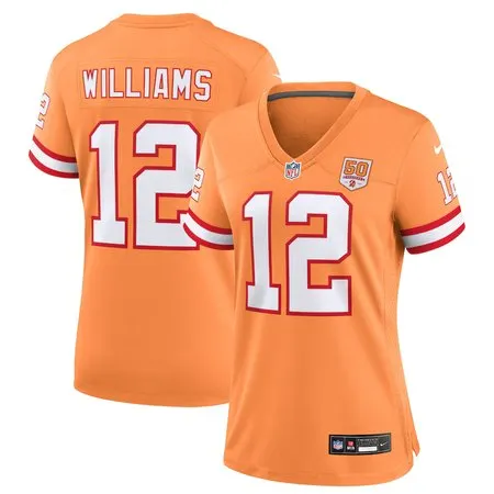 Women's Tampa Bay Buccaneers #12 Doug Williams  Creamsicle 50th Season Game Jersey