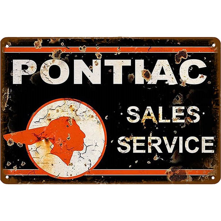 Pontiac Sales & Service - Vintage Tin Signs/Wooden Signs - 8*12Inch/12*16Inch