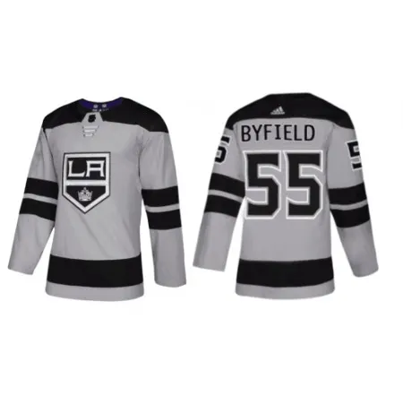 Men's Los Angeles Kings #55 Quinton Byfield Gray Alternate Stitched Jersey