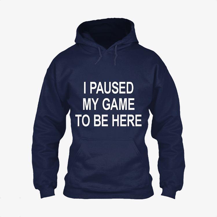 I Paused My Game To Be Here, Slogan Classic Hoodie
