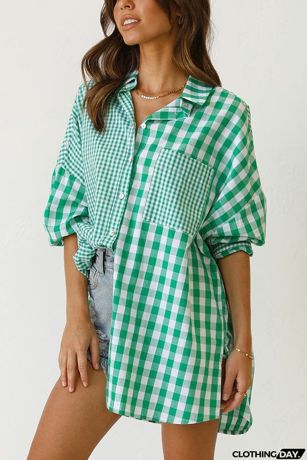 One Split Wonder Plaid Button Shirt