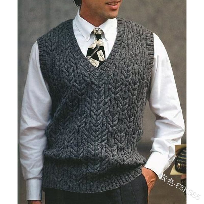 Men's sweater casual Vintage loose vest