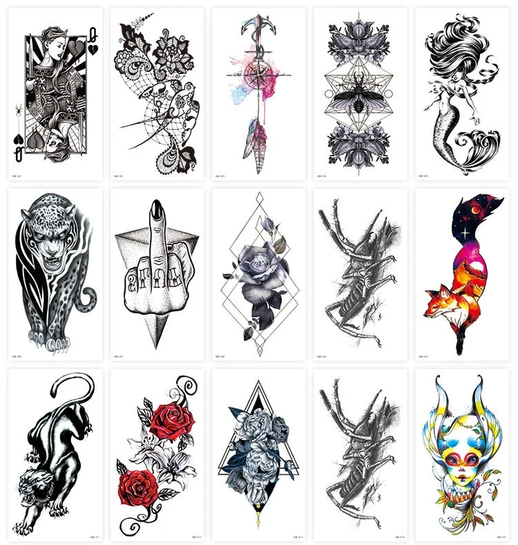 Full Arm Tattoo Sticker Creative Personality Small Full Arm Temporary Tattoo Original Waterproof Sweat Lasting Tattoo Sticker