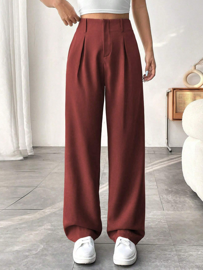 ✨Spring/Summer Slim-Fit High-Waisted Wide-Leg Trousers