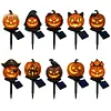 Solar Powered Pumpkin Halloween Stake Light Outdoor Waterproof LED Lamp