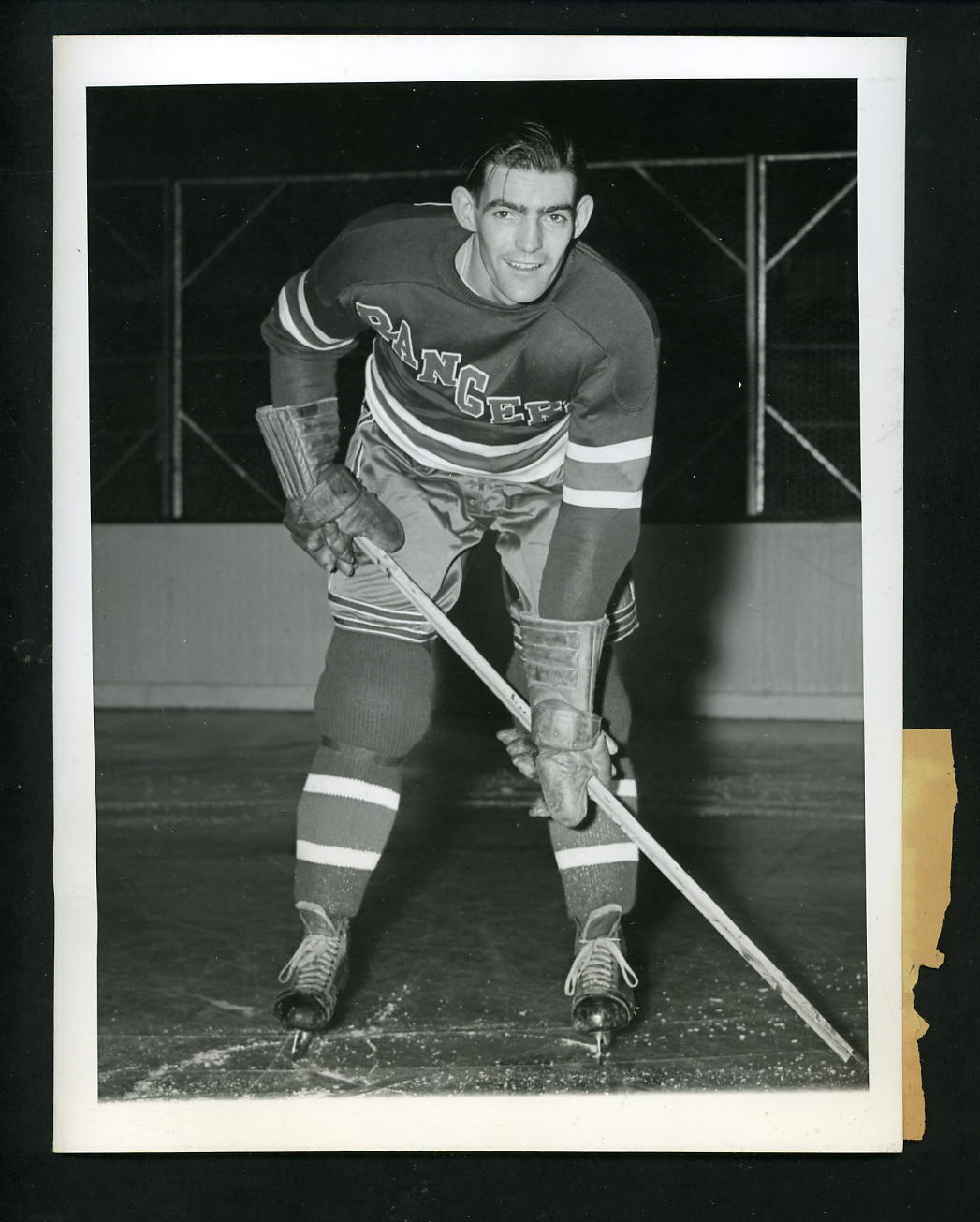 Harold Hal Brown 1945 Type 1 Press Photo Poster painting New York Rangers