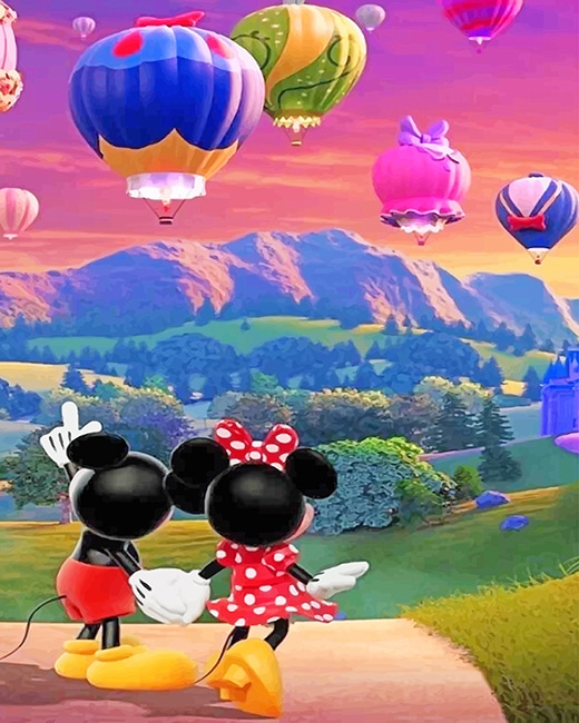 

Romantic Mickey And Minnie – Paint By Numbers - 40*50CM, 501 Original