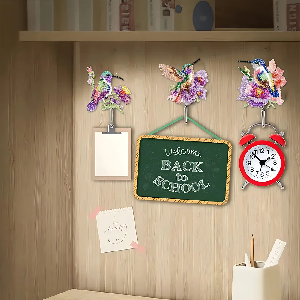 6Pcs Hummingbird Diamond Painting Art Hooks Diamond Art Craft Wall Hooks