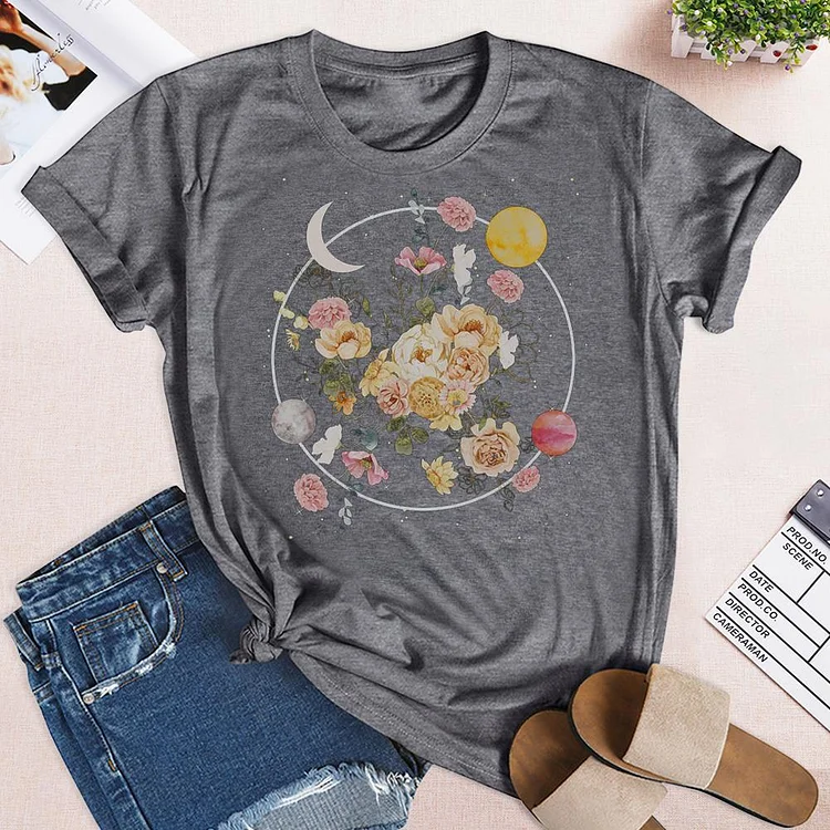 Botanical Cosmic T-Shirt Tee --Annaletters