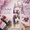 Watercolor Phalaenopsis-11CT Stamped Cross Stitch Bookmark 18*6cm(Double Sided) tapestrymarket