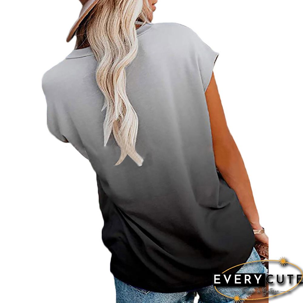Light Gray Gradient Pocket T-shirt