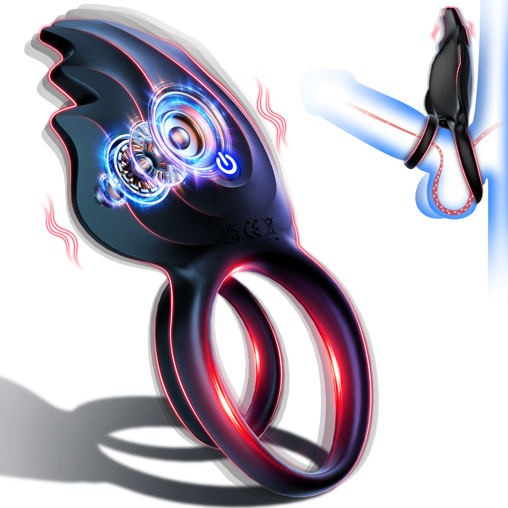 10 Frequency Cock Ring & Clitoral Stimulator - Rose Toy