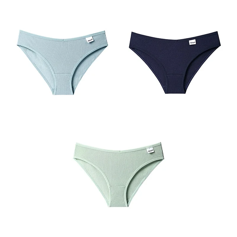 BANNIROU 3pcs Women Cotton Panties Underwear For Woman Lady Briefs Female Panties Lingerie Intimates Women's Underwear Cotton