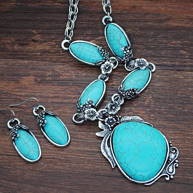 Extravagant Turquoise Jewelry Set Collection