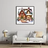 Christmas Cottage-11CT Counted Cross Stitch 50*50cm/19.69*19.69in