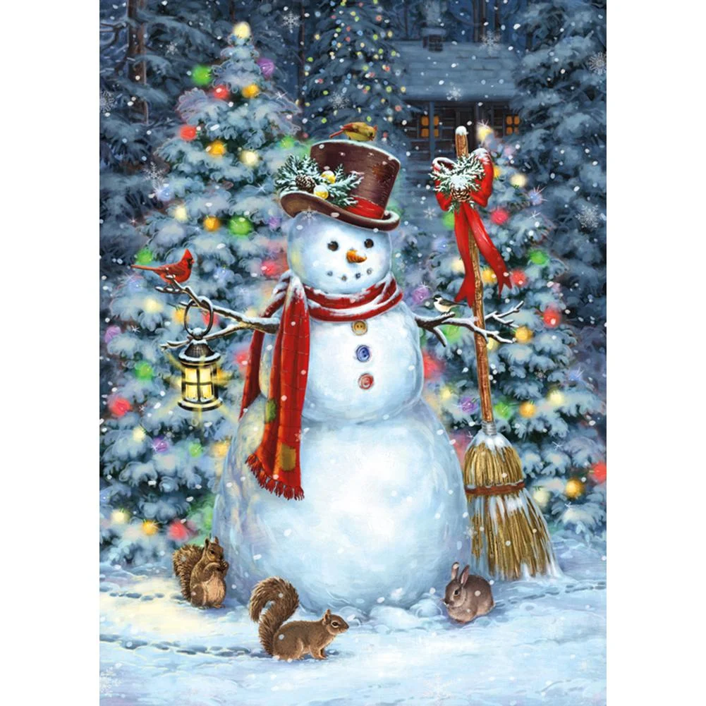 Full Round Diamond Painting - Snowman(30*40cm)