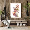 Flower Cat - 11CT Stamped Cross Stitch Kit(40*55cm)