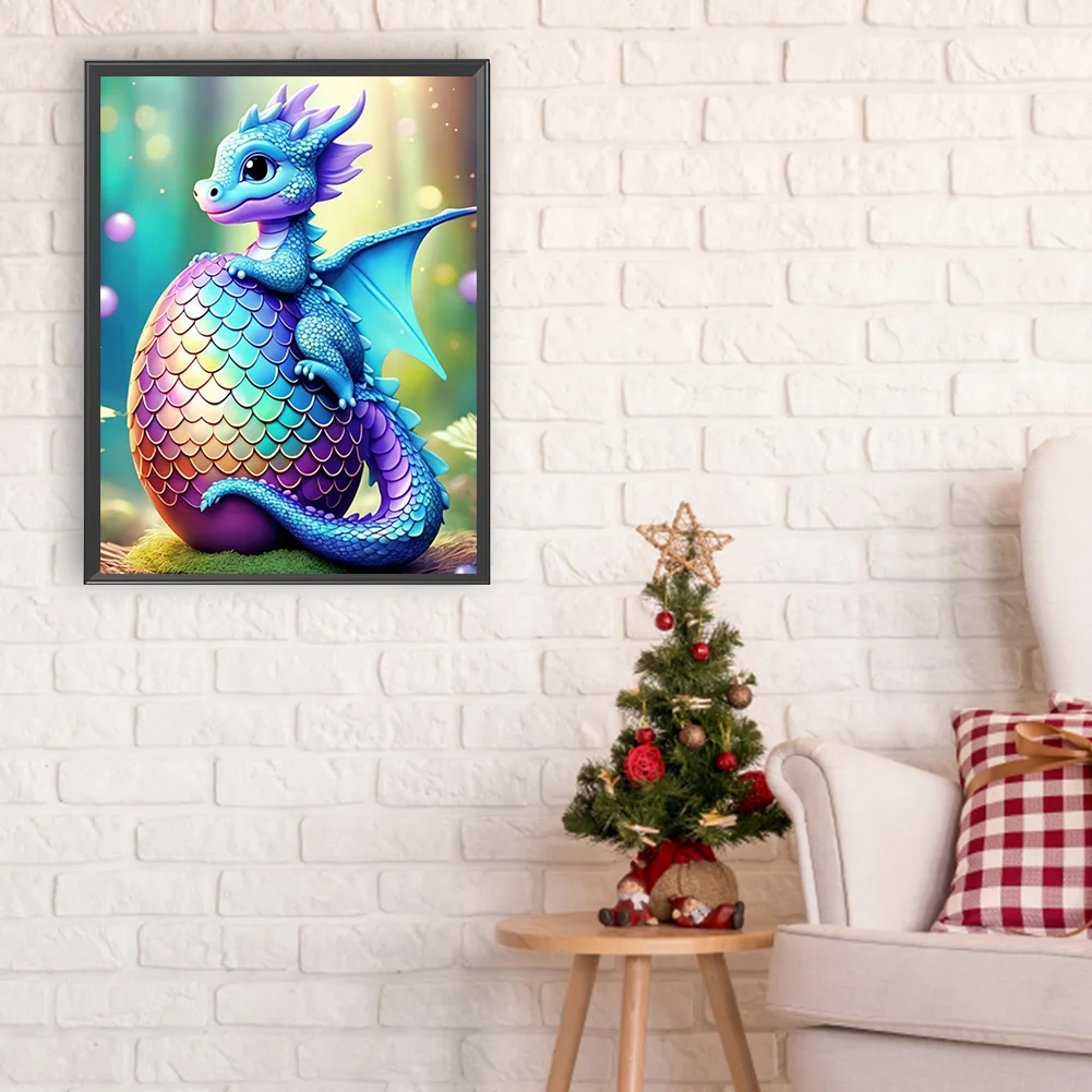 Diamond Painting - Full Round Drill - Colorful Dragon Egg(Canvas|30*40cm)