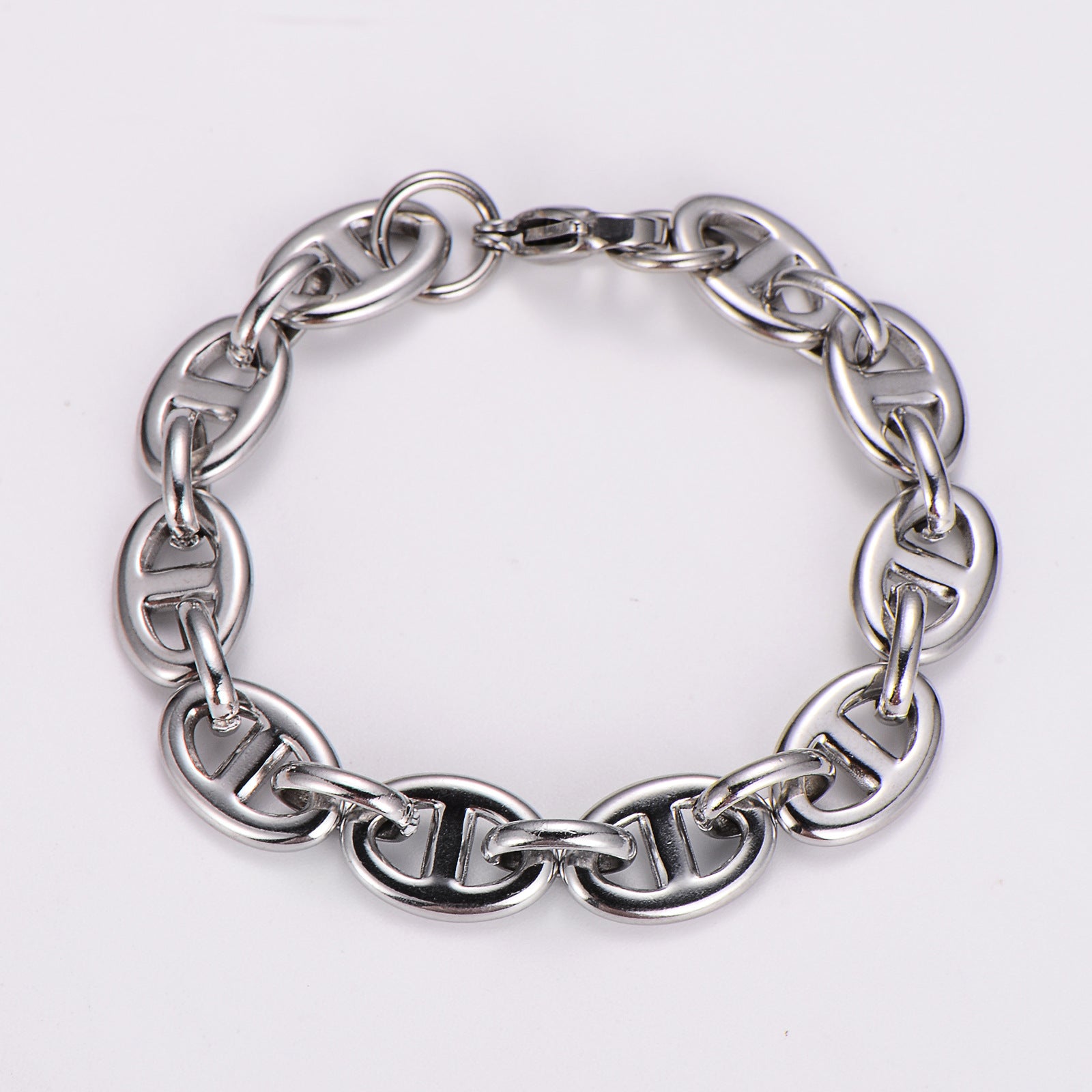 Women Minimalist Round U-Shape Stainless Steel Electroplating Bracelets