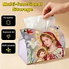 Diamond Art Painting Tissue Box Cover Wear Resist Decorative Paper Napkin Dispenser Multifunction Rhinestone PU Tissue Holder Kit for Adults Home Office Gift (Soft Glow Mother)