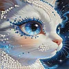 uk.everydayedeals DIY Pearl Painting With Frame - Handmade Self-Adhesive Pearls - Kitten(30*30cm)
