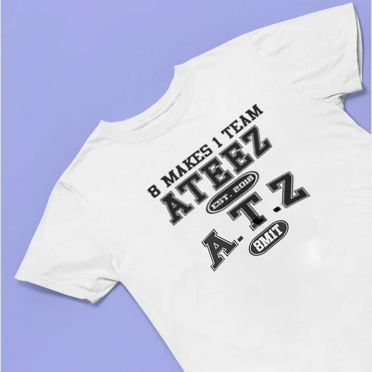 ATEEZ 8 MAKES 1 TEAM Basic Logo T-shirt officialateezshop
