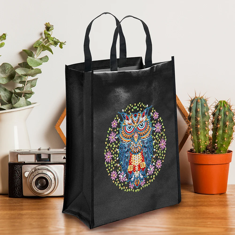 DIY Diamond Painting Luminous Eco-Friendly Bag - Owl