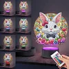 (US Only)Acrylic Double Sided Bunny Diamond Painting LED Night Light for Easter Decor
