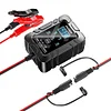 6V/12V Smart Car Motorcycle Battery Maintainer Trickle Battery Charger(Black EU)