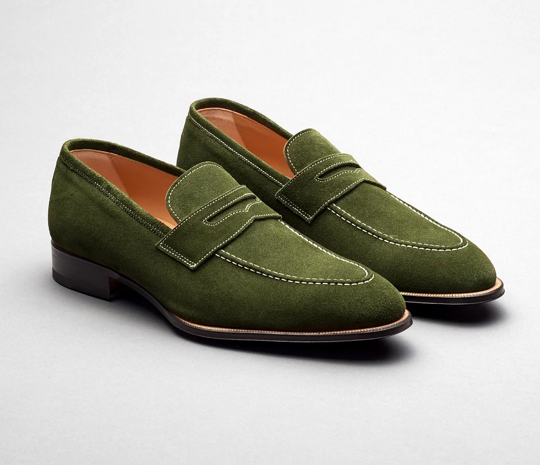 The Amato Leccio Men's Suede Loafers