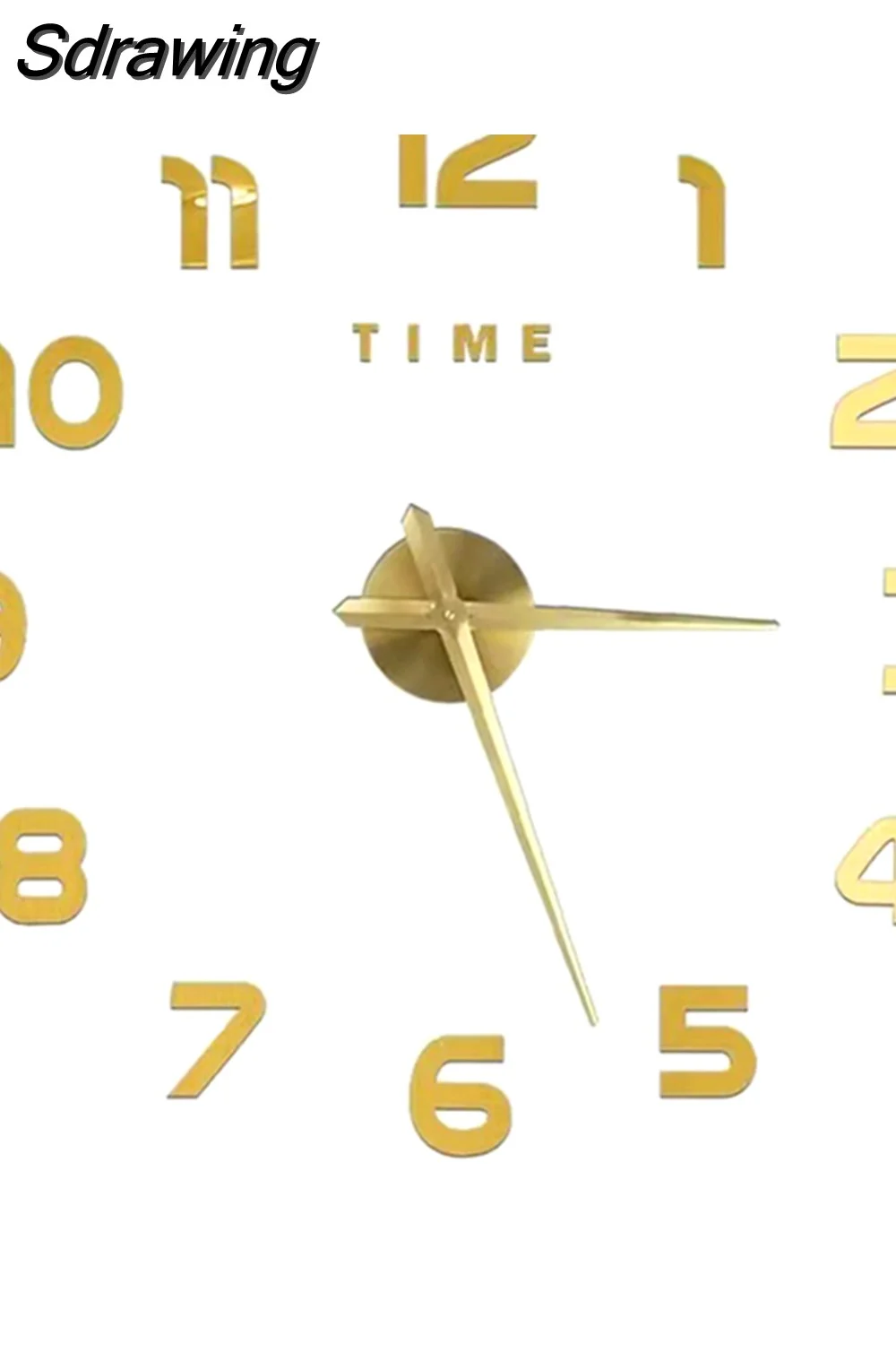 Sdrawing Wall Clock Luminous Frameless Wall Clocks DIY Digital Clock Wall Stickers Silent Clock for Home Living Room Office Wall Decor