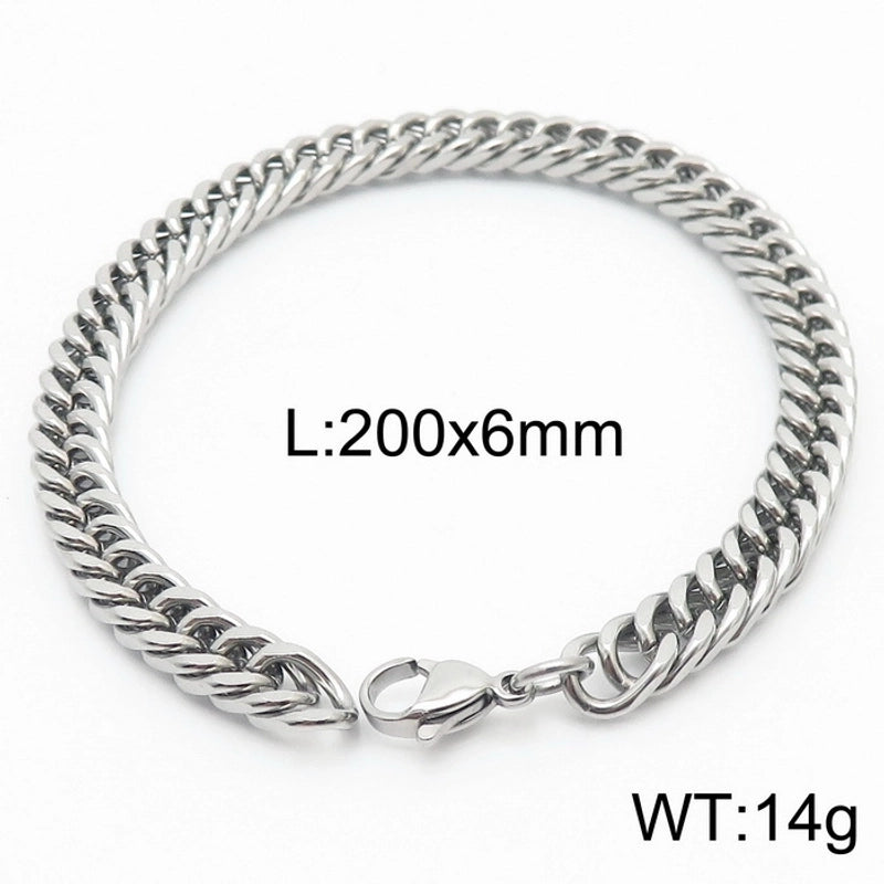 Minimalist Solid Color Titanium Steel Chain Unisex Bracelets