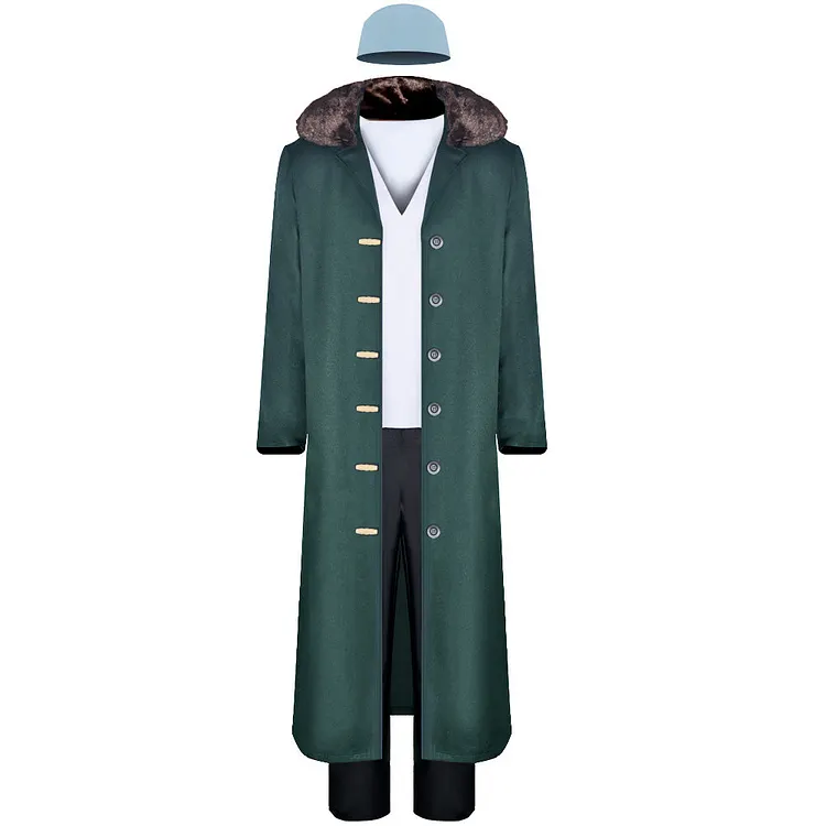 One Piece Kuzan Green Jacket Set Outfits Cosplay Costume Halloween Carnival Suit