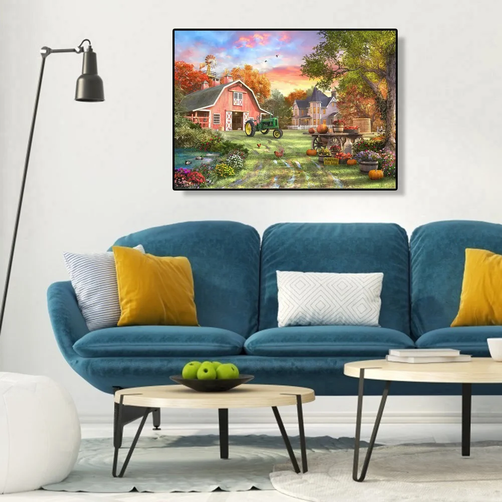 Village Scenery - Paint By Number(50*40cm)