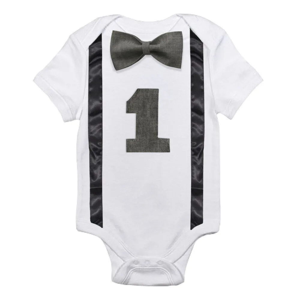 Baby Clothing Bow Body Rompers Baby Boy Girl Clothing 1 Year 1st Birthday Clothes Newborn Baby Clothes Jumpsuit for Bebes