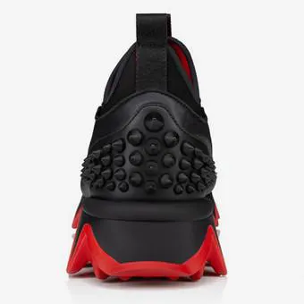 Gentleman's Red bottom Sneakers Polyester Round Toe Slip On Sneakers Rvet Decoration -vocosishoes