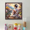 Kimono Girl-11CT Stamped Cross Stitch 50*50cm/19.69*19.69in