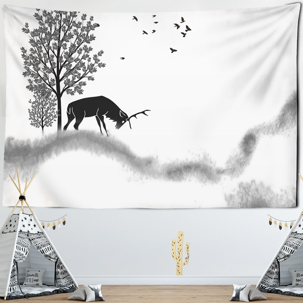 Nigikala Landscape Painting Scenery Animals Natural Scenery Wall Hanging Decoration For Home Bedroom