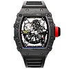 Richard Mille RM35-02 Black Carbon NTPT Automatic Skeleton dial  Black Rubber Strap Super Clone