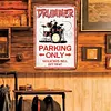 Drummer Parking - Panneaux en &eacute;tain m&eacute;tallique(20*30cm/30*40cm) - Musique