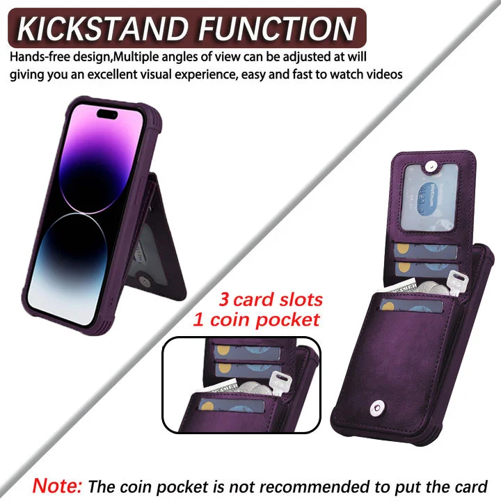 VANAVAGY Wallet Case for Apple iPhone 14 Pro 5G 6.1