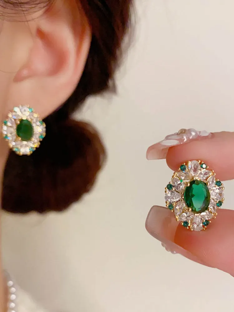 Geometric Rhine Stones Earrings Accessories