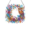 Diamond Painting Acrylic Owl Wreath Hanging Sign Decoration