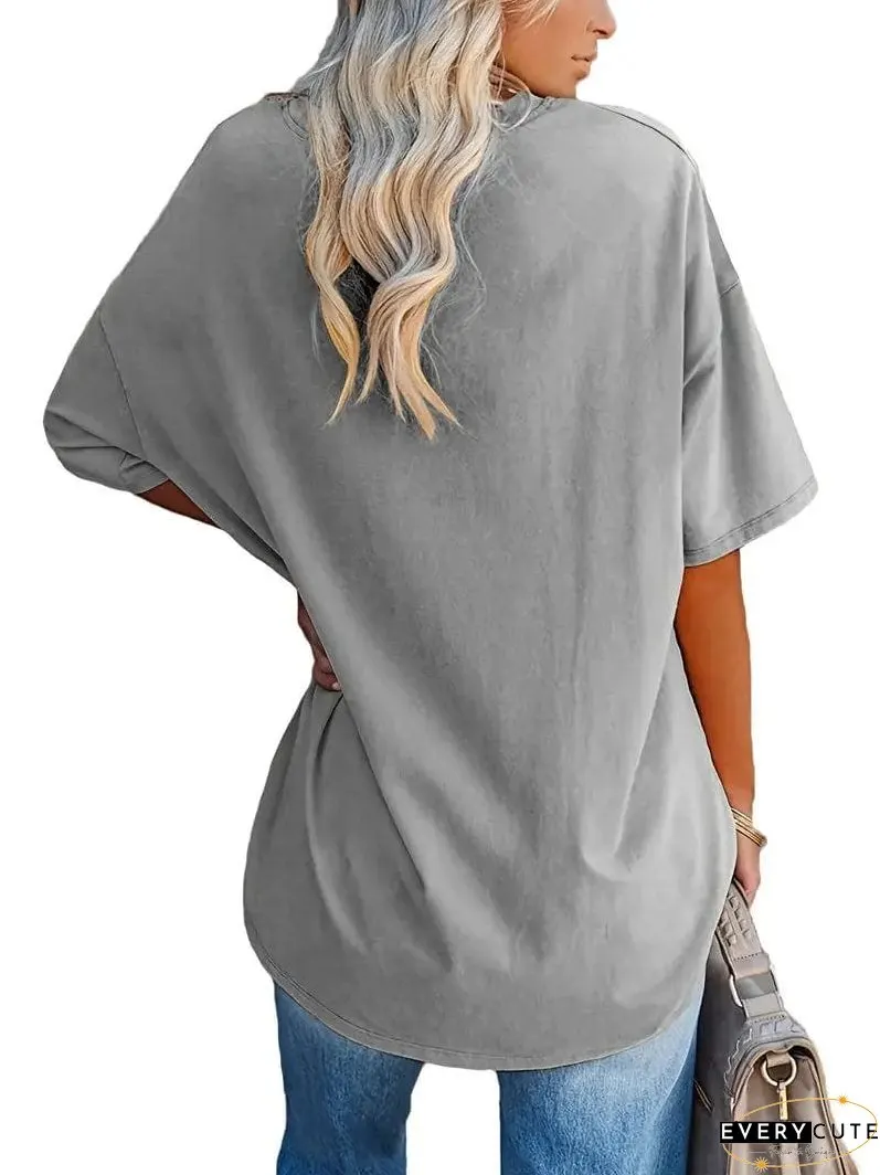 Loose Fit Casual Summer Tunic Top