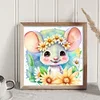 >SALE<Full Embroidery Eco-cotton Thread 11CT Printed Zodiac Rat Cross Stitch 40x40cm