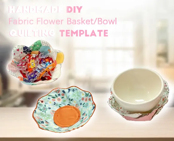 DIY Cute Fabric Flower Basket/Bowl Quilting Set - Include Instructions ...