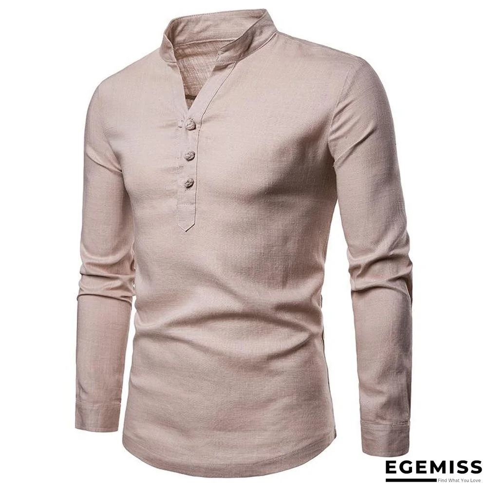 Solid Color Slim Large Size Long-Sleeved Shirt | EGEMISS