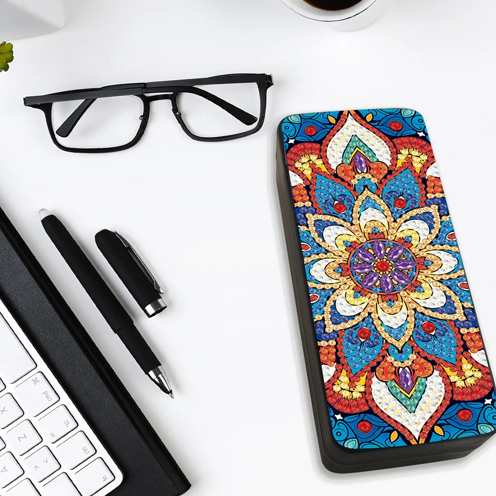 Flower Diamond Painting Eyeglasses Case Diamond Art Sunglasses Case for Adults
