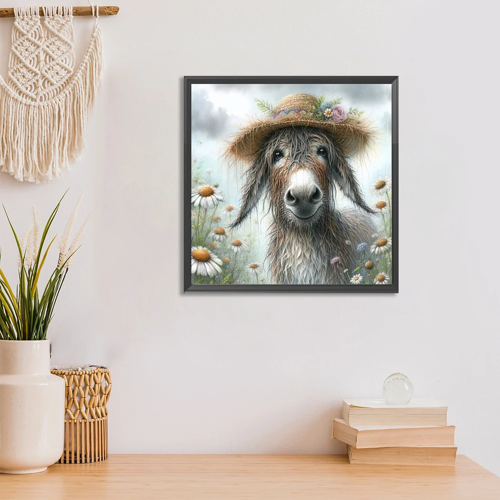 Diamond Painting - Full Round Drill - Donkey(Canvas|30*30cm)